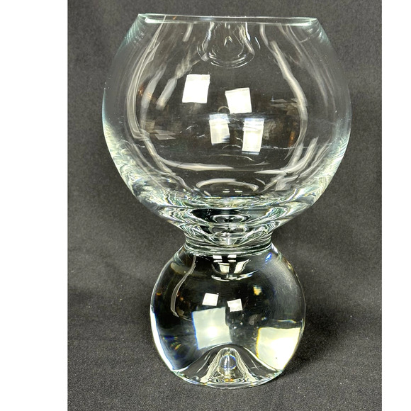 Studio Nova Heavy Blown Art Glass Elegant Exquisite Vase Poland-8.75"